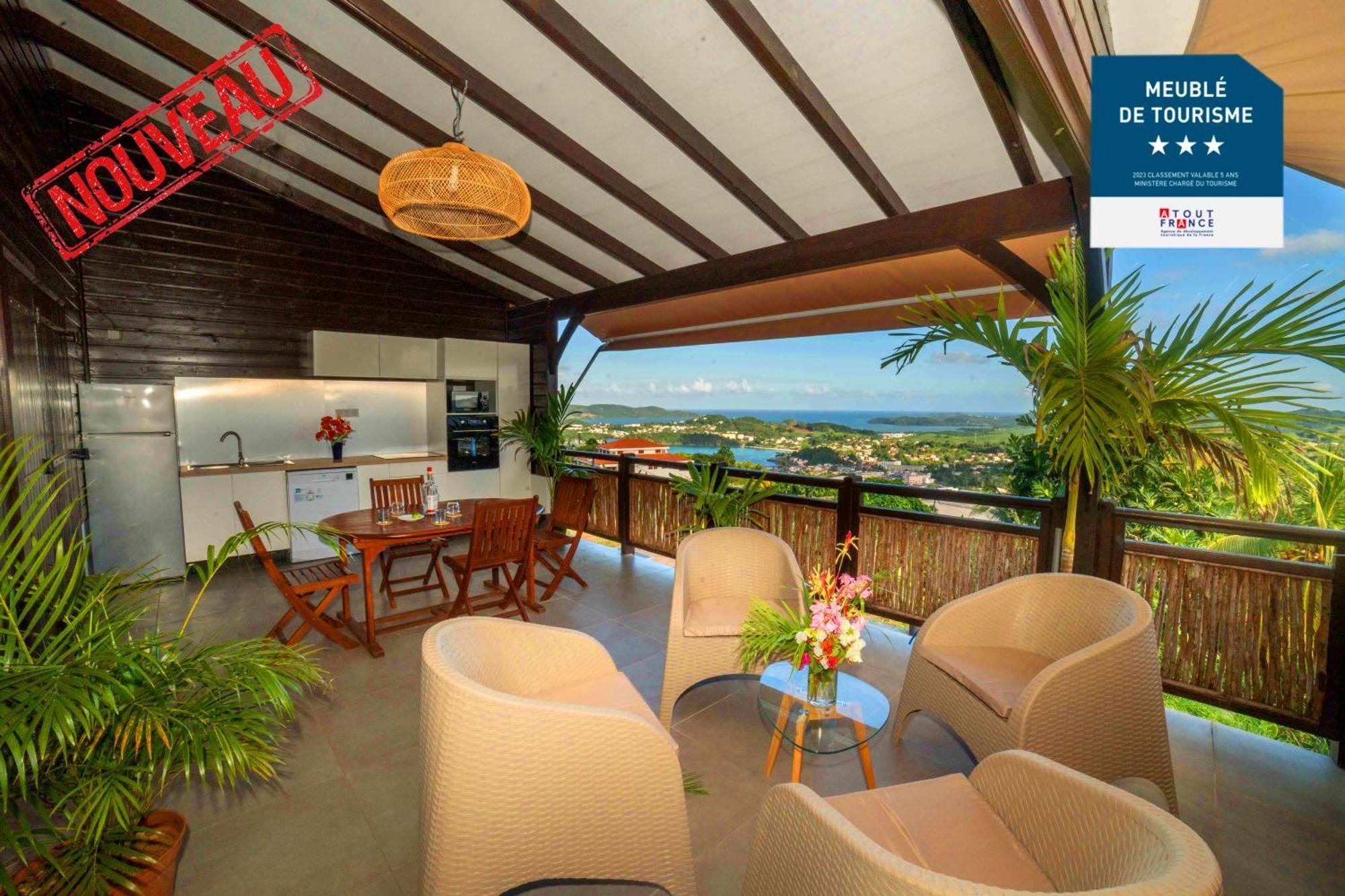F3 Hibiscus - Piscine Chauffee - Vue Mer - 9 Min De La Plage - Ti Zwezo Paradi ลา ทรินิเต ภายนอก รูปภาพ