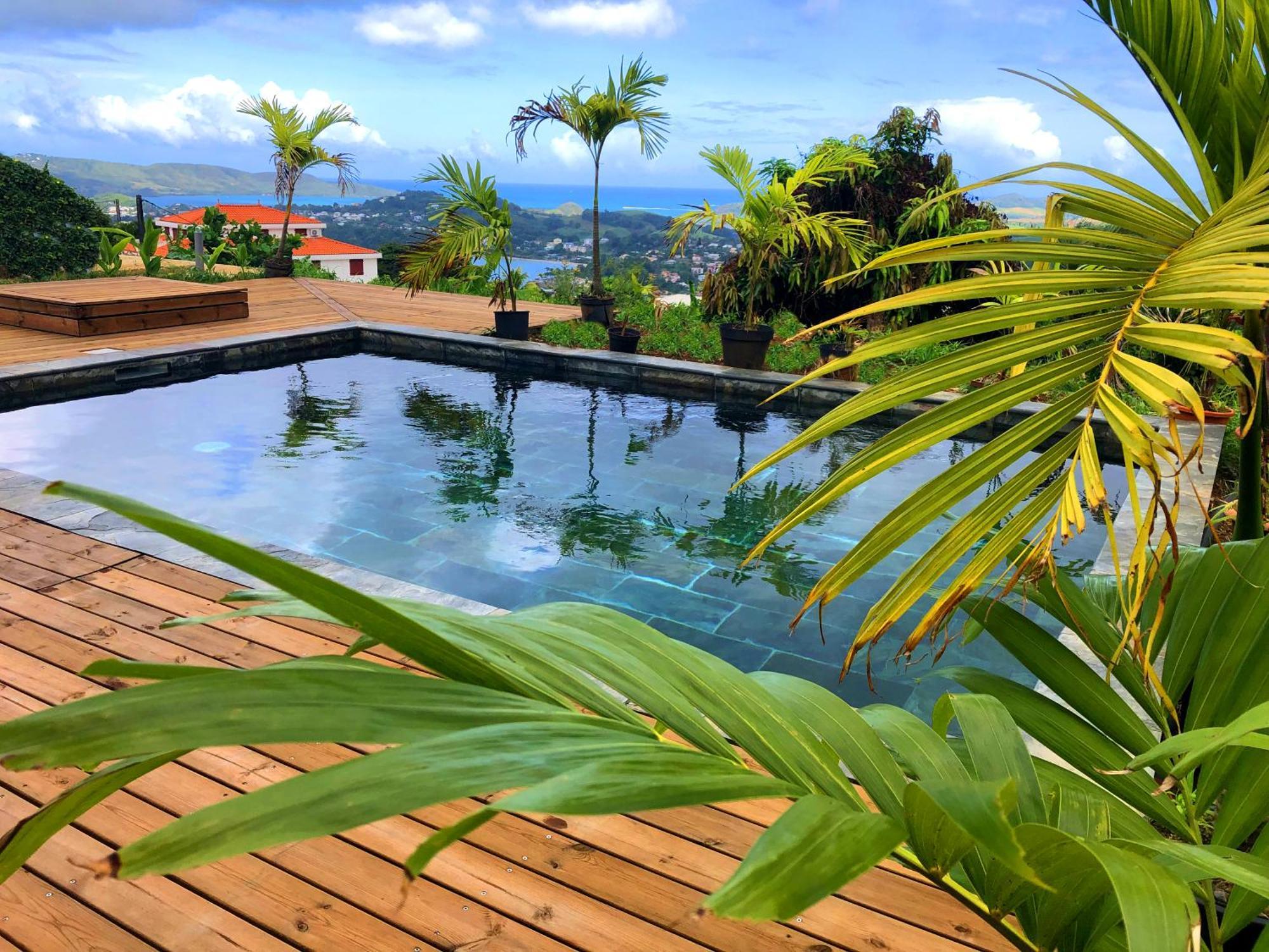 F3 Hibiscus - Piscine Chauffee - Vue Mer - 9 Min De La Plage - Ti Zwezo Paradi ลา ทรินิเต ภายนอก รูปภาพ